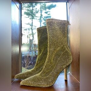 Marc Fisher LTD Breezy Bootie Heels 
Gold Size 8.5
Heel Height: 3.62""